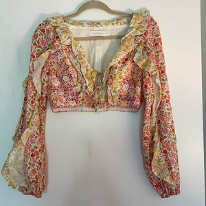 New without tags Zimmerman floral crop top